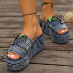 Women's Platform Denim Sandals
