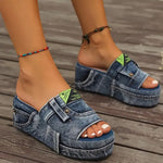 Women's Platform Denim Sandals