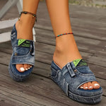 Women's Platform Denim Sandals