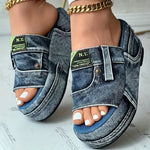 Women's Platform Denim Sandals