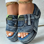 Women's Platform Denim Sandals
