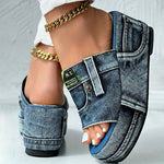 Women's Platform Denim Sandals