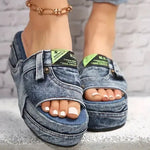 Women's Platform Denim Sandals