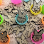 Easter Egg Stuffing Wooden Rabbit Token