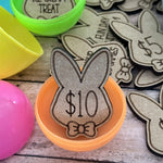 Easter Egg Stuffing Wooden Rabbit Token