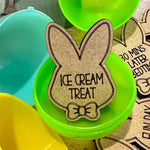 Easter Egg Stuffing Wooden Rabbit Token