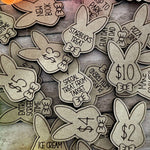 Easter Egg Stuffing Wooden Rabbit Token