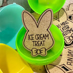 Easter Egg Stuffing Wooden Rabbit Token