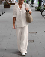 Cotton And Linen Shirt Suit